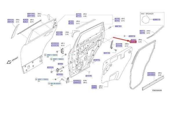 828314EA0C - NISSAN QASHQAI J11 MK2 Rear Left Door Seal Rubber 828314EA0C NEW GENUINE