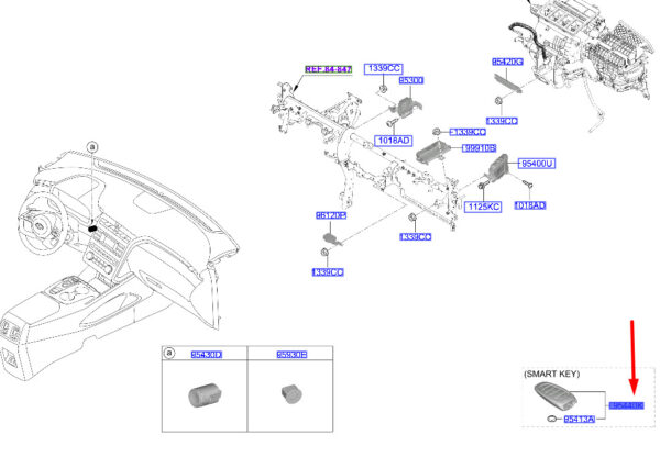 95440N9032 - Hyundai Tucson NX4 MK4 95440N9032 Smart Keychain, Original Part