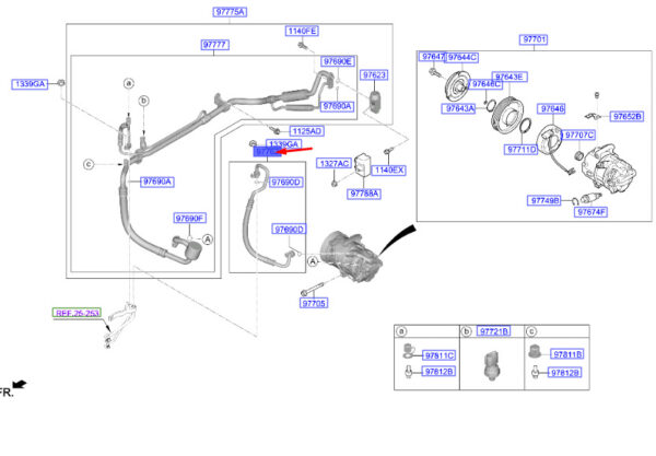 97762N7000 - Hyundai Tucson NX4 MK4 AIR CONDITIONER DRAIN HOSE 97762N7000, ORIGINAL PART