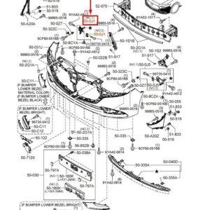 BCKA500T0A - MAZDA 3 Hatchback BP Front Right Bumper Retainer BCKA500T0A NEW GENUINE
