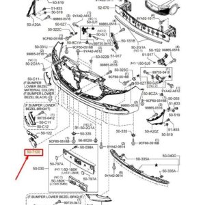 BCKA501T4A - MAZDA 3 Hatchback BP Front Center Bumper Grille Garnish BCKA501T4A NEW GENUINE