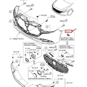 BCKA50705A - MAZDA 3 Hatchback BP Radiator Grille Cap BCKA50705A NEW GENUINE
