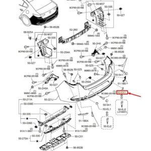 BCKA50EK1BB - MAZDA 3 Hatchback BP Rear Right Bumper Tow Eye Cover BCKA50EK1BB NEW GENUINE