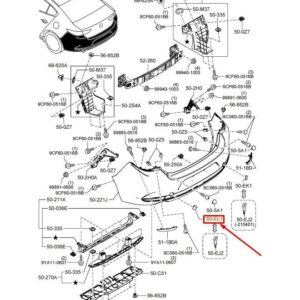 BCKA50EL1BB - MAZDA 3 Hatchback BP Rear Left Bumper Tow Eye Cover BCKA50EL1BB NEW GENUINE