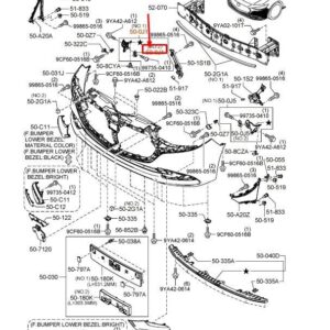 BCKB500T1A - MAZDA 3 Hatchback BP Front Right Bumper Retainer BCKB500T1A NEW GENUINE