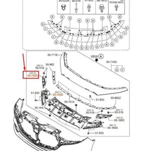 BCKB50152 - MAZDA 3 Hatchback BP Front Right Bumper Bracket BCKB50152 NEW GENUINE