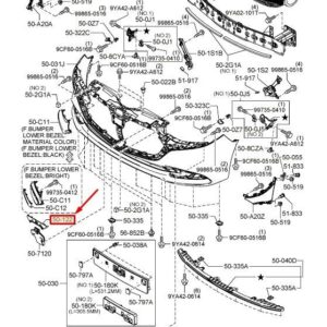 BCKC501C1A - MAZDA 3 Hatchback BP Front Bumper Plate Set BCKC501C1A NEW GENUINE