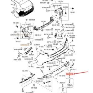BCKN50EK1 - MAZDA 3 Hatchback BP Rear Right Bumper Tow Eye Cover BCKN50EK1 NEW GENUINE