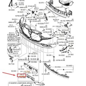 BCWC50171A - MAZDA 3 Hatchback BP Front Bumper License Plate Holder BCWC50171A NEW GENUINE