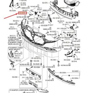BDGF500T6B - MAZDA 3 Hatchback BP Front Bumper Retainer BDGF500T6B NEW GENUINE