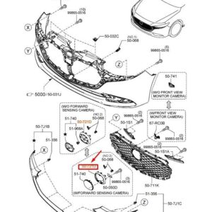 BDGJ50721B - MAZDA 3 Hatchback BP Radiator Grille Emblem Bracket BDGJ50721B NEW GENUINE
