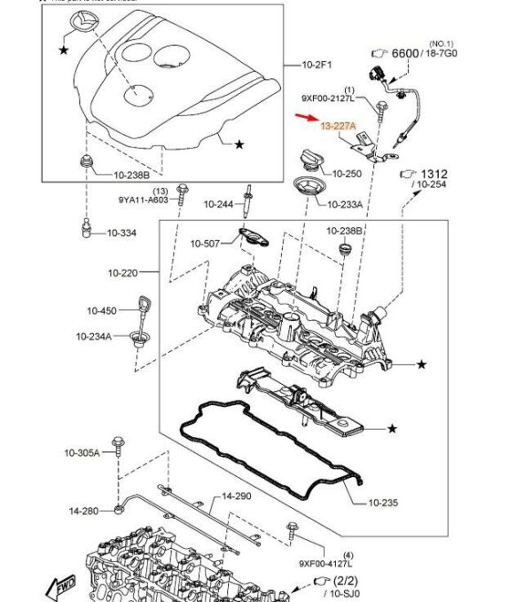 SH1813227A - MAZDA CX-5 MK2 Air Intake Pipe Bracket SH1813227A NEW GENUINE